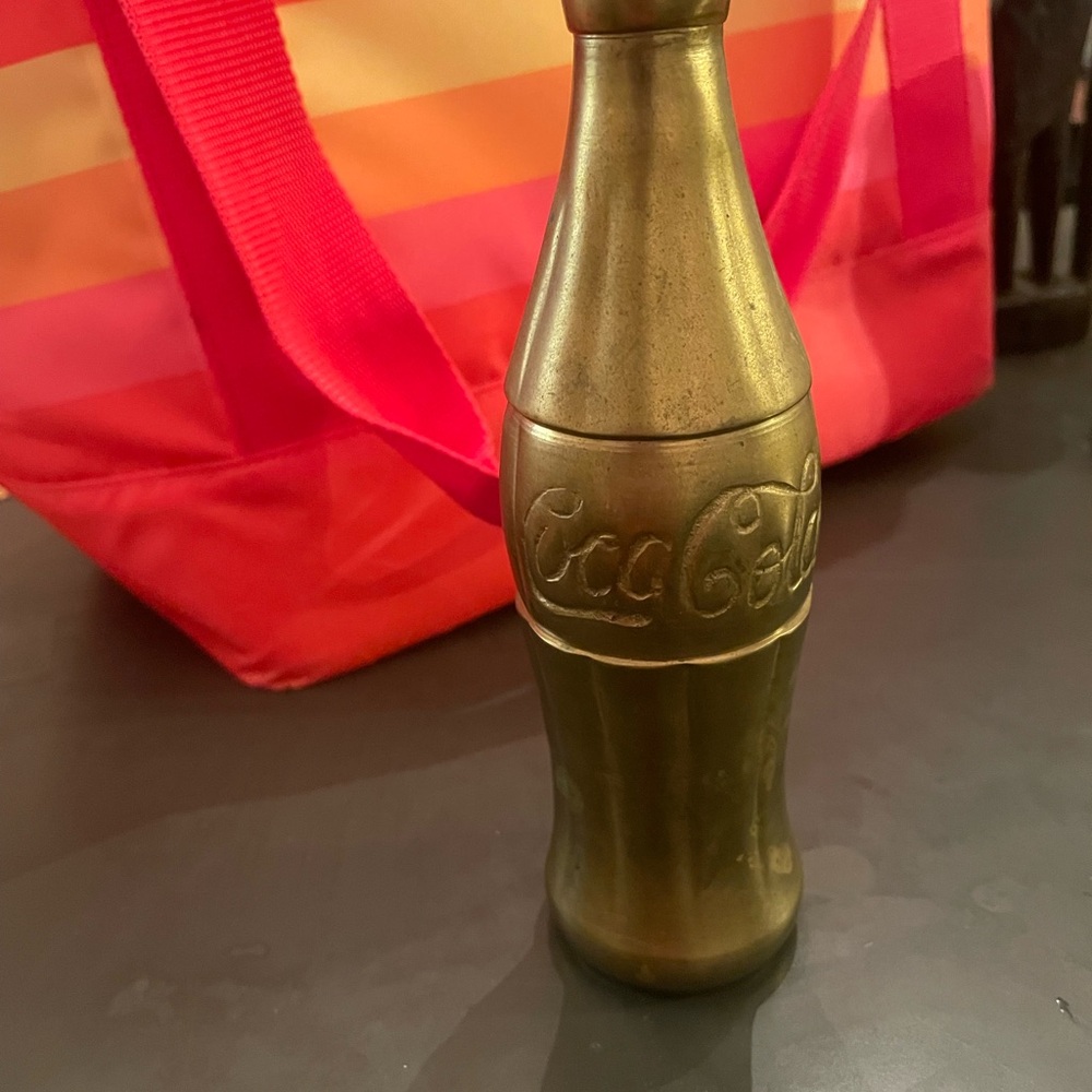 Vintage Coca-Cola Brass Bottle Decor